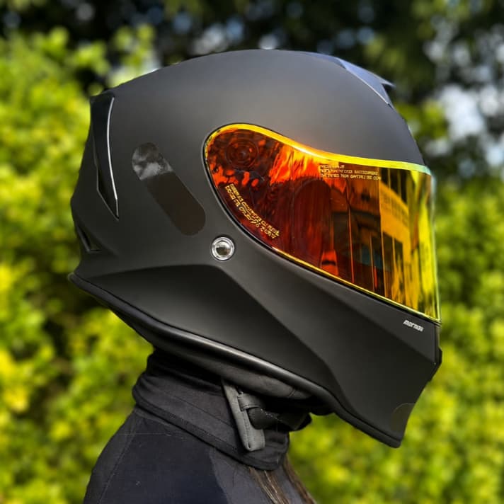 CAPACETE MORMAII M1 ORIGIN PRETO FOSCO CERTIFICADO + VISEIRA REVO VERMELHA ORIGINAL + NARIGUEIRA KIT COMBO ESPORTIVO