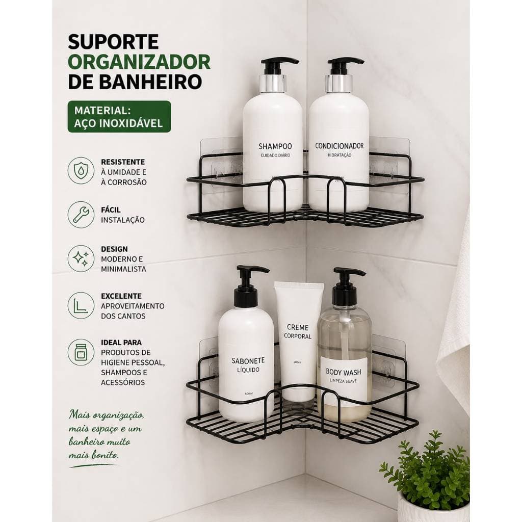 Prateleiras Suporte Com Alto Adesivos Para Parede Banheiro Cozinha lavanderia Shampoo E Sabonete