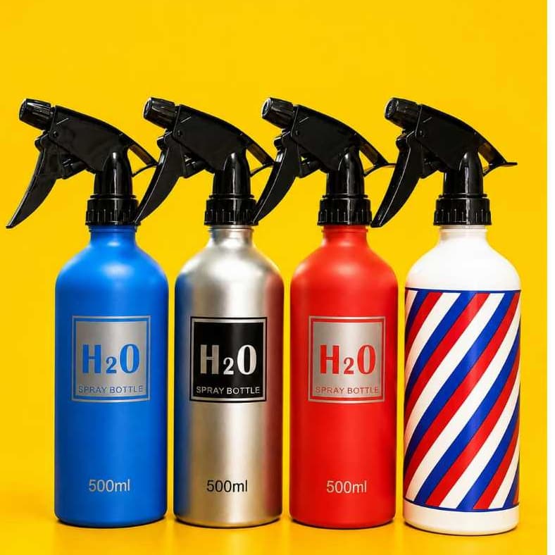 Borrifador de Água de Plástico H2O para Barbeiro Profissional 500ml (escolha a cor)