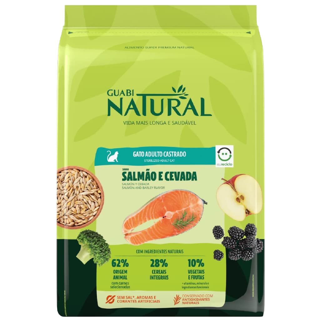 Ração Guabi Natural Gatos Castrados Salmão 1,5kg