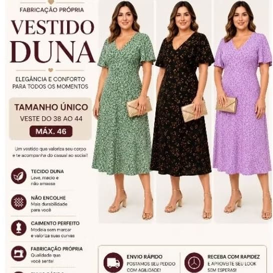 vestido plus size manga flete gola V forrado ideal pra casamentos formatura casual congresos