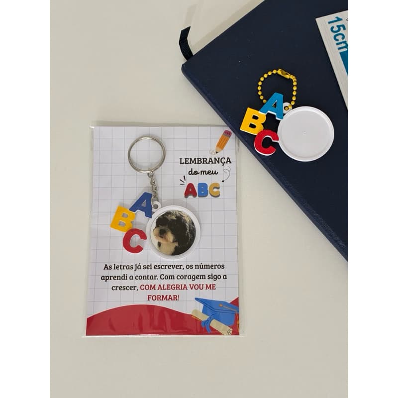 🧸 Chaveiro Personalizado Formatura ABC | Lembrancinha com Foto