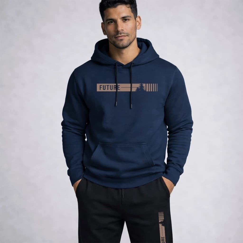 Conjunto Moletom Unissex Future Com Capuz e Calça Jogger Casual Inverno Estiloso Confortável