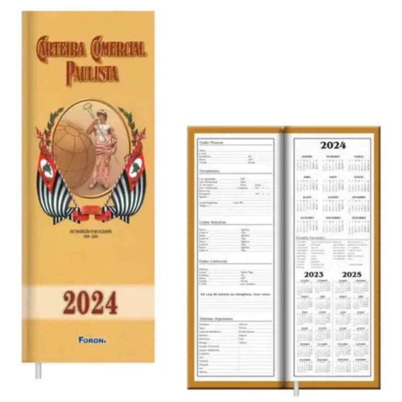 Livro Agenda Comercial Paulista 2024 Grande Foroni