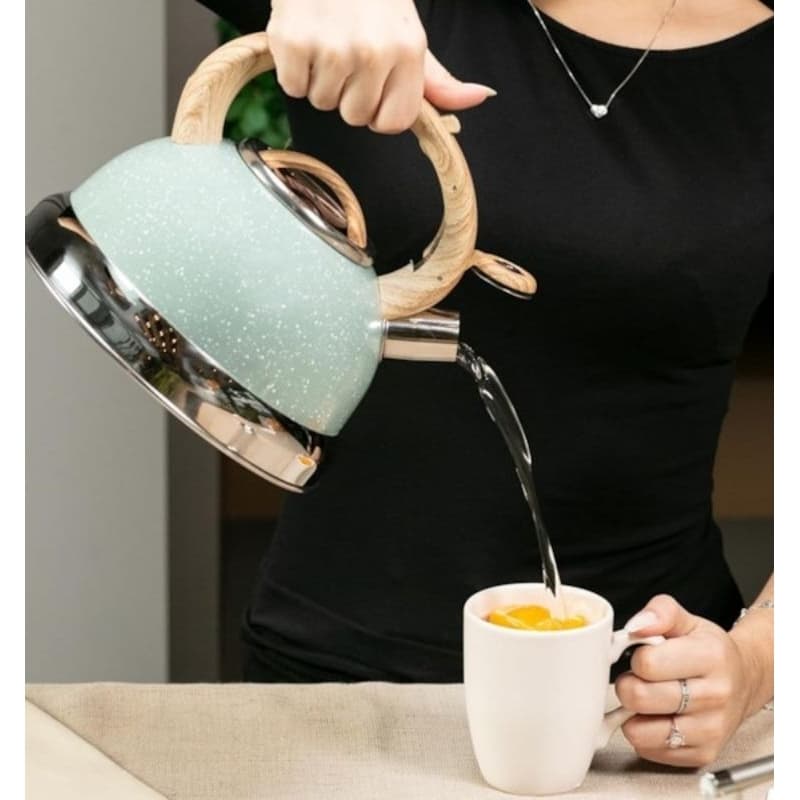 Chaleira Inox 2,7L Brinox Roma com Apito para Indução