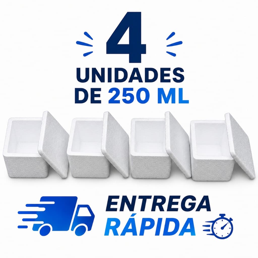 4 unidades caixas de isopor 250 ml insulina medicamentos