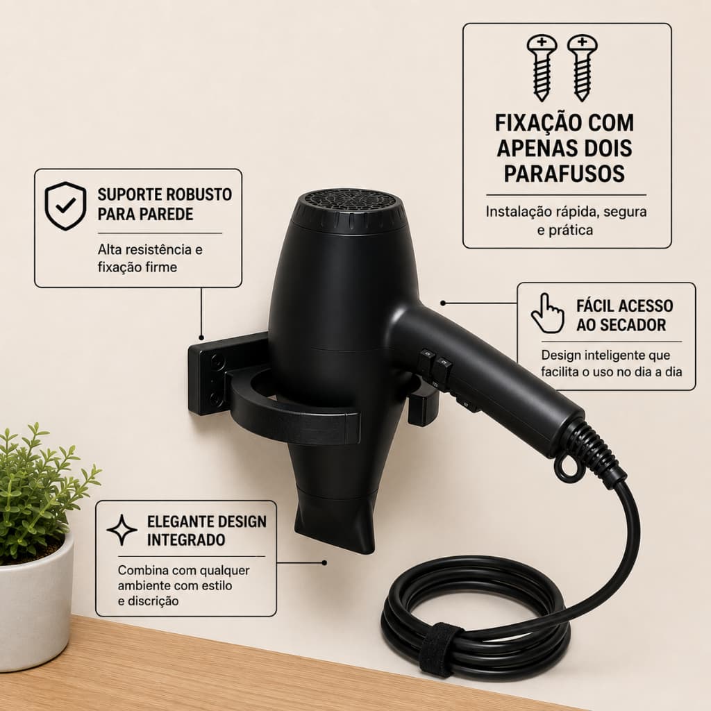 Suporte de Parede para Secador Universal