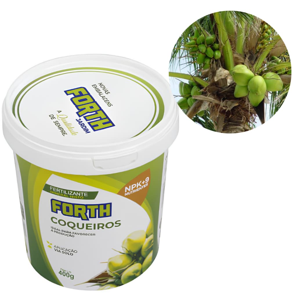Forth Fertilizante Coqueiro 400g Adubo para Palmeiras