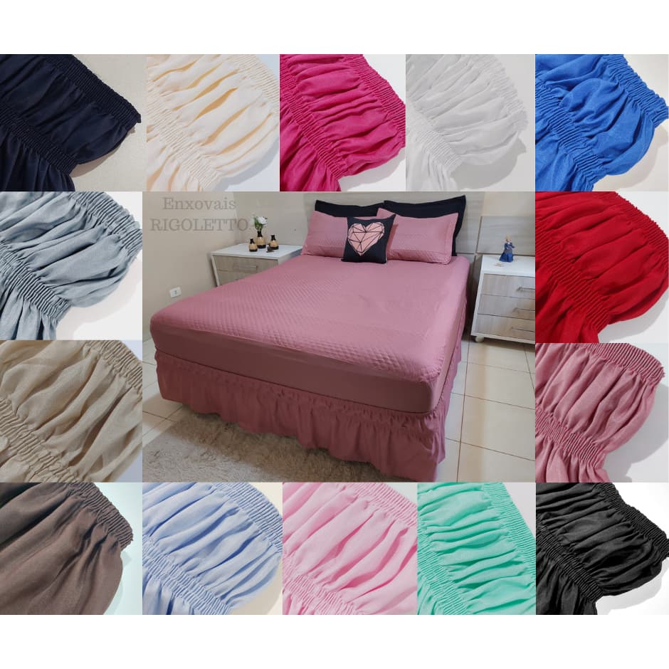 SAIA PARA CAMA BOX 2 ELASTICO CASAL PADRÃO