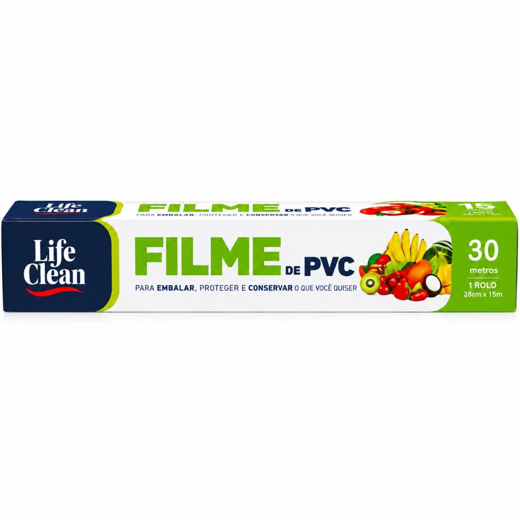 Filme PVC Esticável de Alta Qualidade e Resistência - Rolo 28cm x 30m
