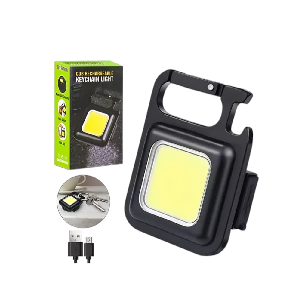 Mini Lanterna Tática de LED Recarregável Com Chaveiro