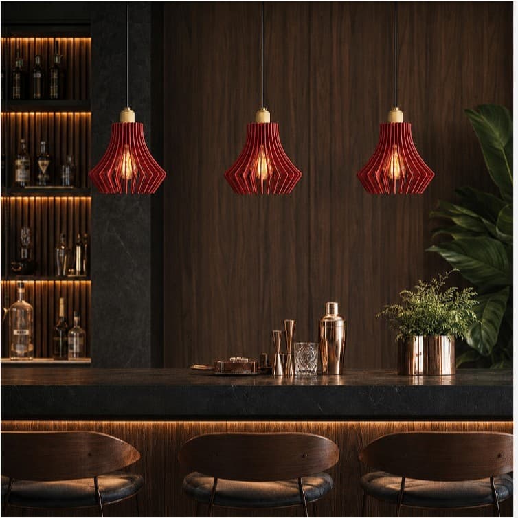 Pendente Decorativo Moderno para Teto com Design Vazado – Várias Cores