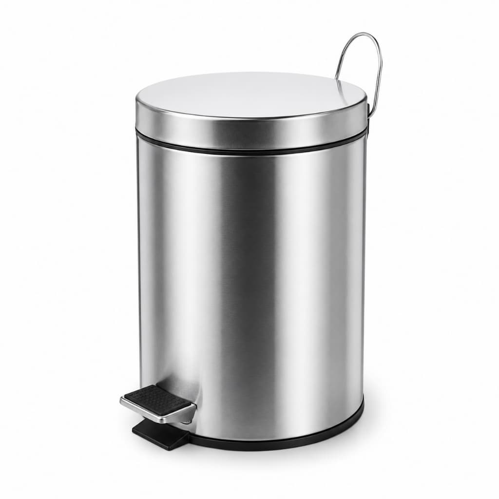 Lixeira para Banheiro em Inox com Pedal 5 Litros  Elegância, Higiene e Praticidade  banheiro, lavabo