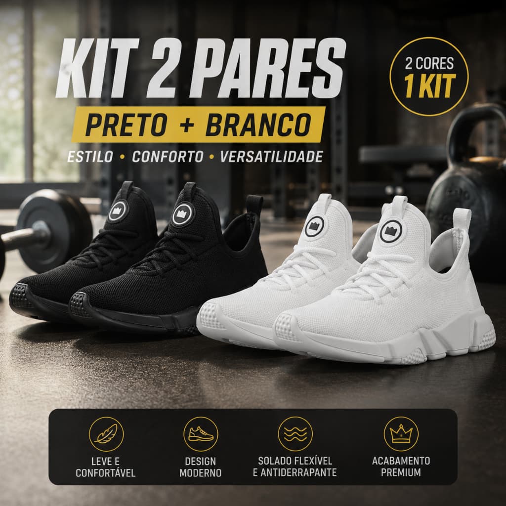 Kit 2 Tênis Esportivo Academia Caminhada Masculino Oadsey Original
