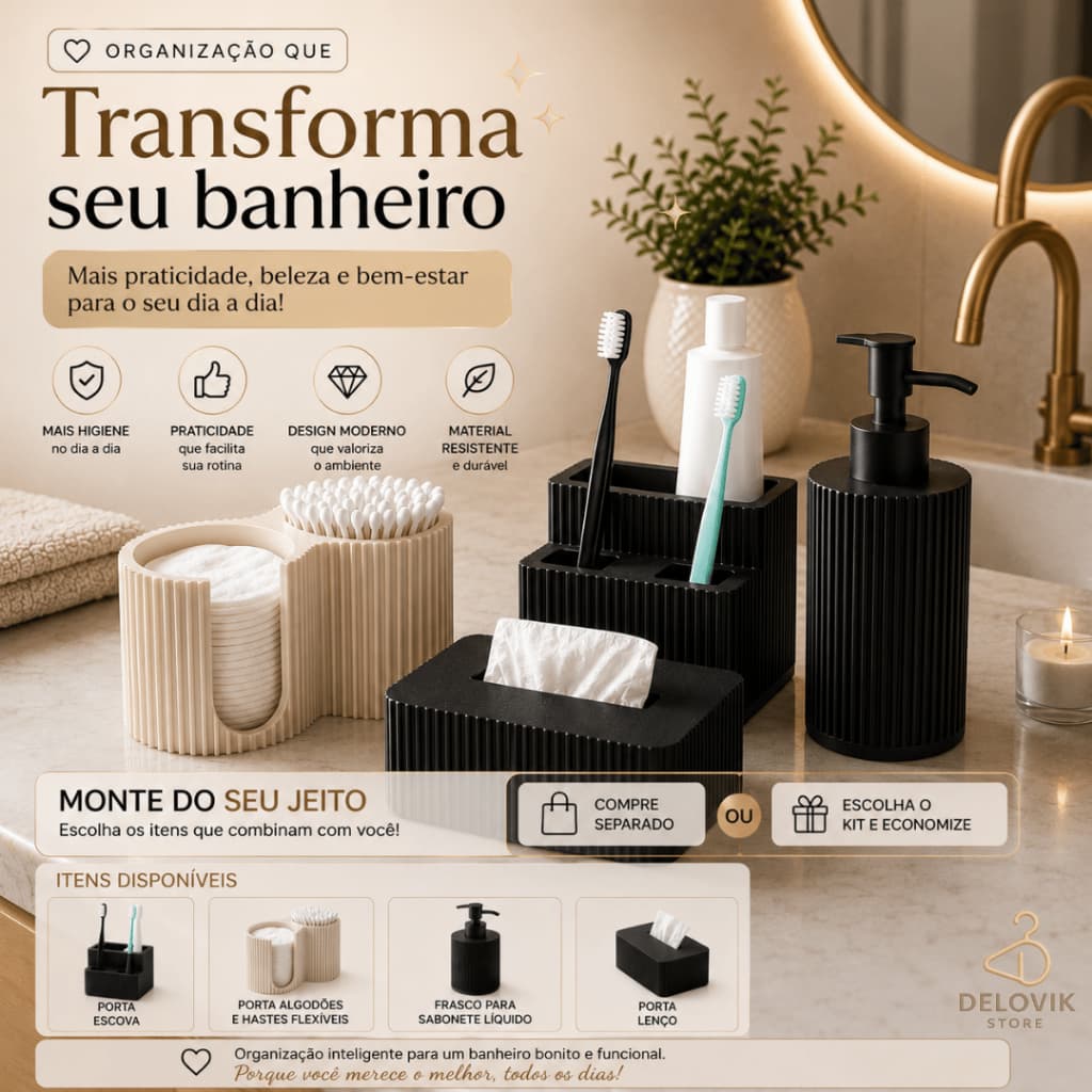 Organizadores para Banheiro Premium | Escolha as Peças