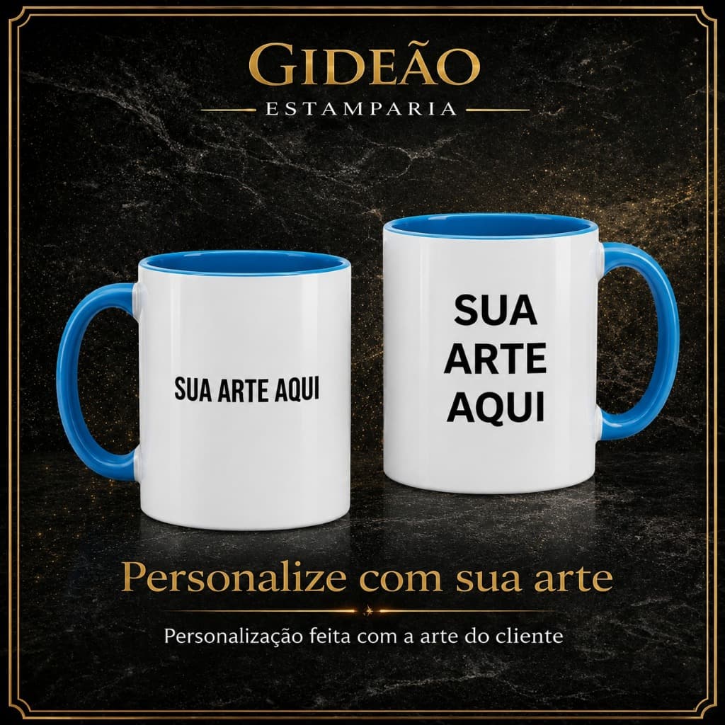 Caneca Personalizada 325ml com Sua Arte | Foto, Logo, Frase ou Desenho | Presente Exclusivo