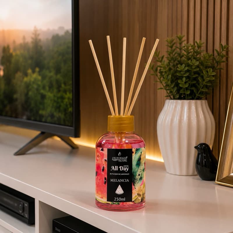 Difusor de Aromas 250ml com Varetas Aromatizador de Ambiente Longa Duração Diversas Fragrâncias