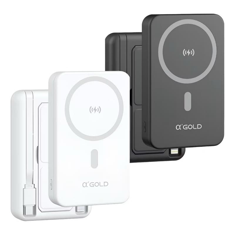 Power Bank Magnética Carregador Portátil A’GOLD BTE-60B 10000mah Com Carregamento Rápido