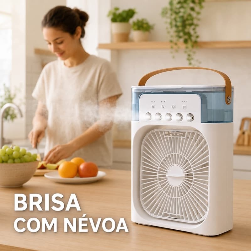 Mini Ar Condicionado Portátil Cooler Umidificador Climatizador Artic Air Ultra Com Luz Led