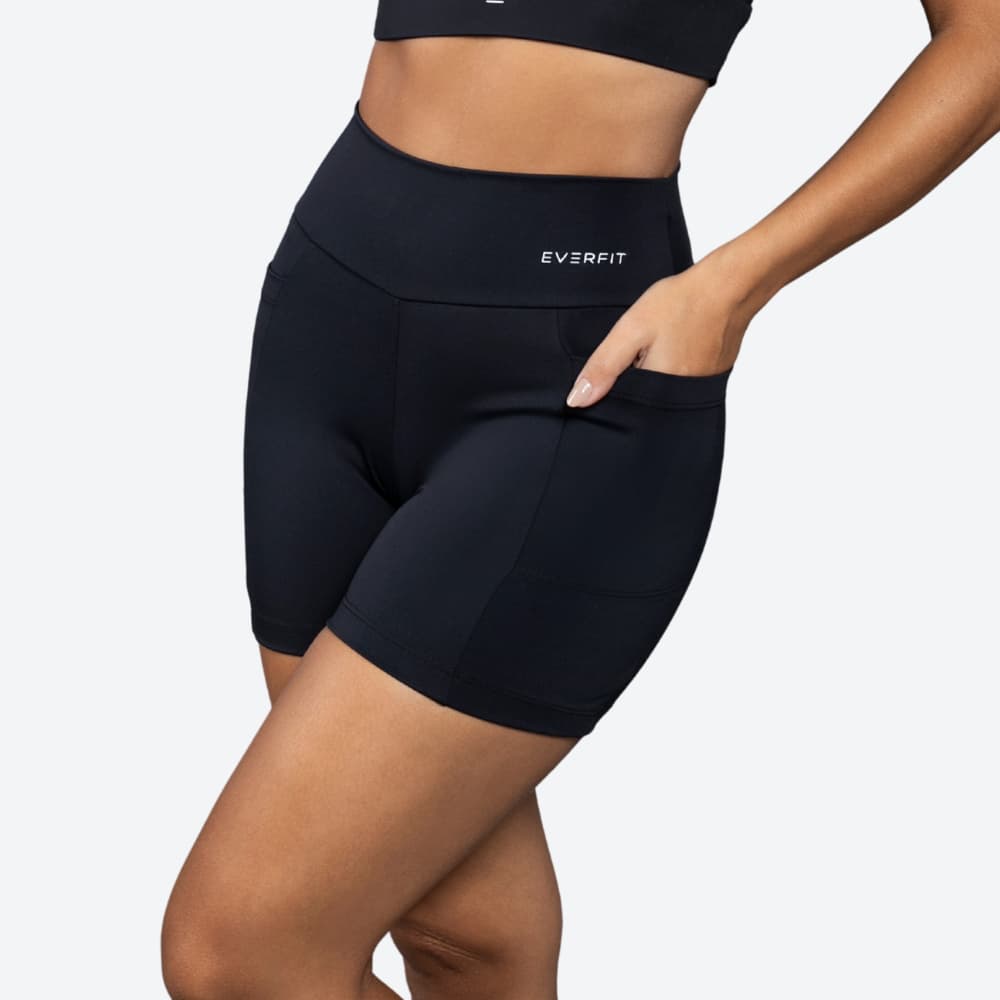 Short Feminino Fitness Academia Corrida com Bolso em Poliamida Alta Compressão Run Everfit