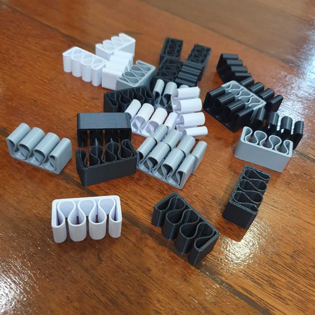 Organizador e Fixador de Fios e Cabos Suporte Cabos Organizador de Mesa e Escritório Impressão 3D