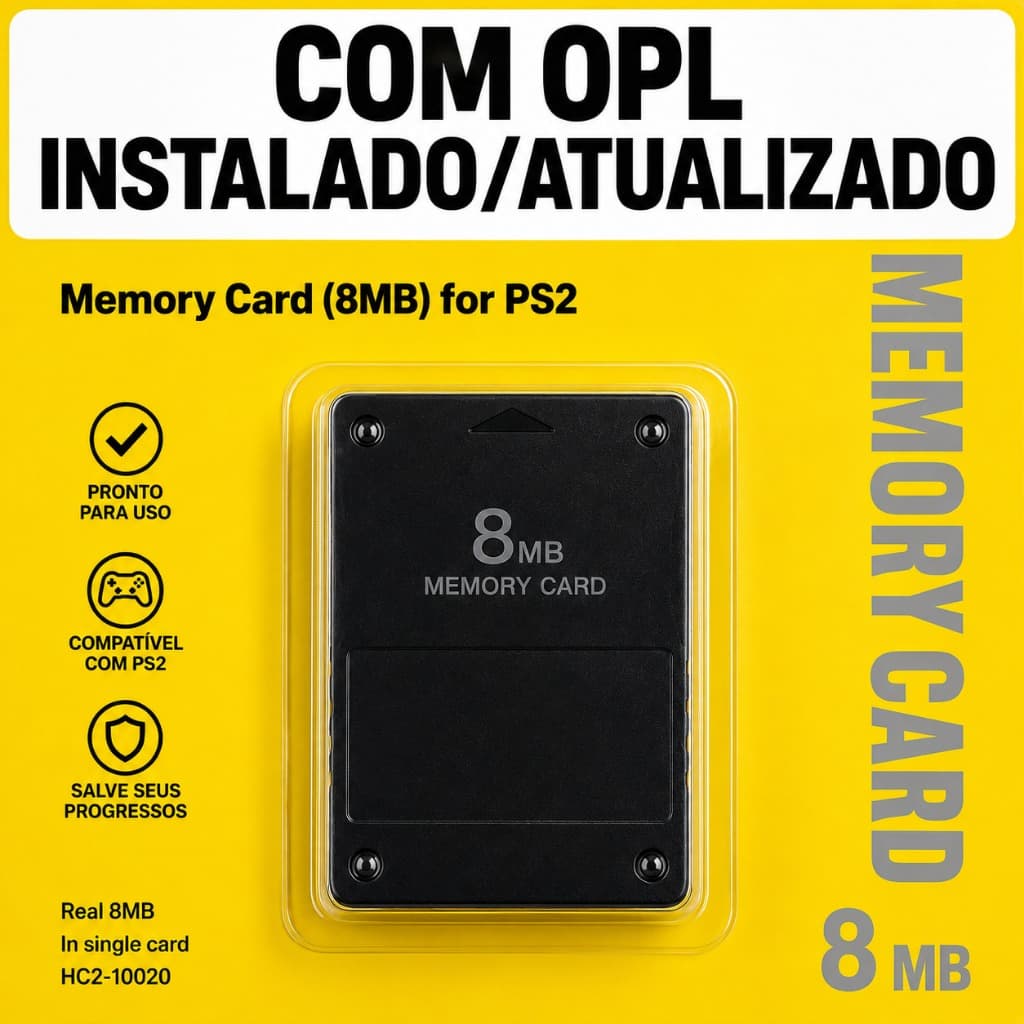 MemoryCard OPL 8MB PS2 + OPL ISTALADO + Ulaunchelf