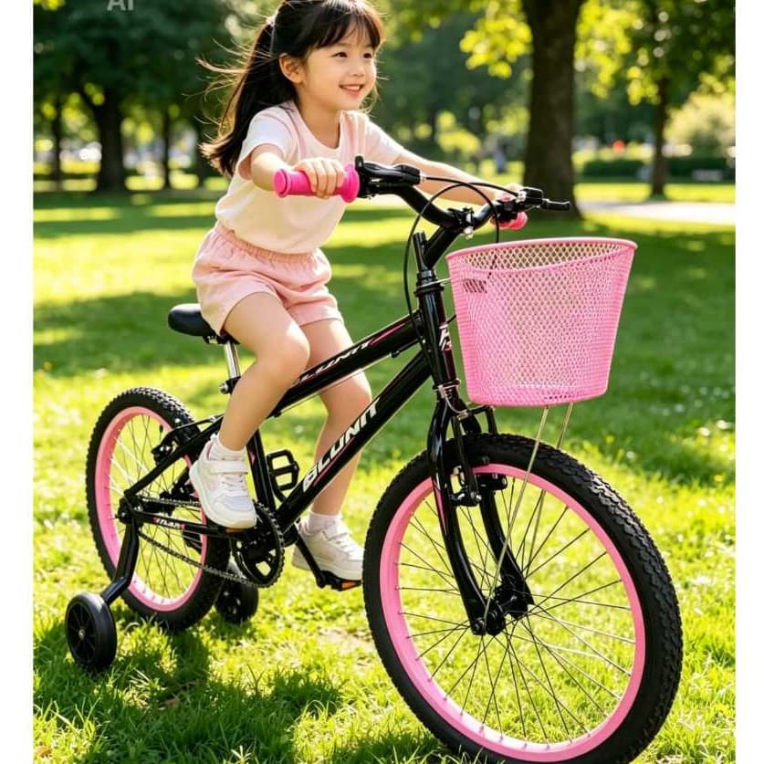 Bicicleta Infantil Feminina Com Rodinhas Aro 20 BLUNIT com Cesta Freio V-Brake para Meninas de 6 a 10 Anos Bike