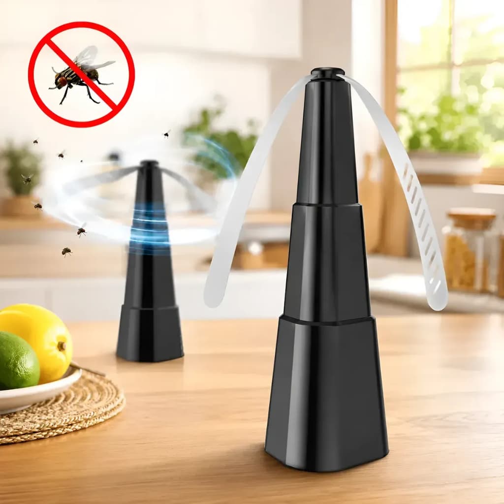 Kit 3un Ventilador Repelente Mesa Espanta Mocas Mosquitos Insetos Armadilha