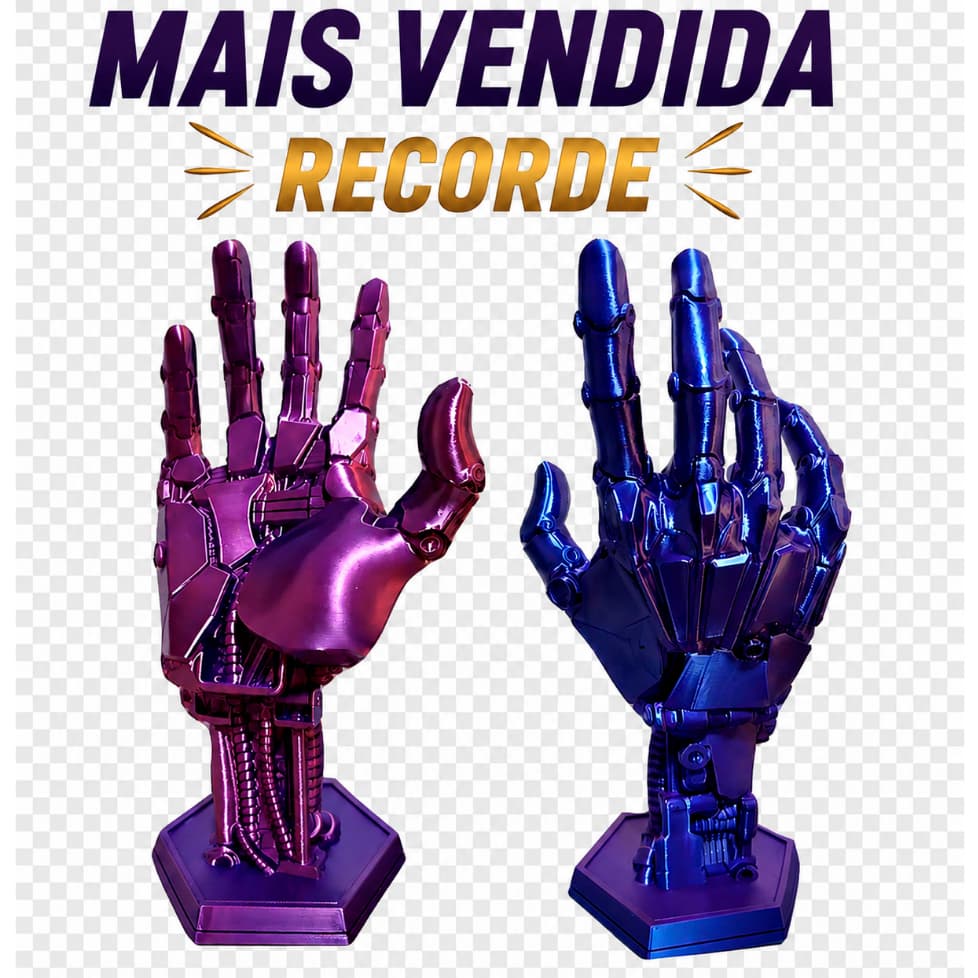 Suporte para Controle de video game Universal - Mão Robô mão Robotica organizador pra controle gamer