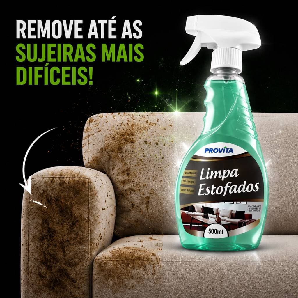 Limpa Estofados Espuma Seca Spray Perfumado 500ml Limpa Sofá Banco Carro Colchão Tapete Poltrona
