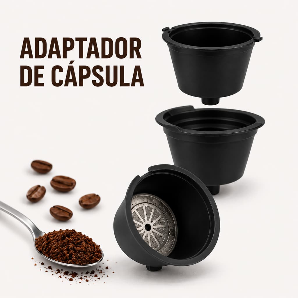 Kit 4 Adaptador Capsula Tres Coracoes para Dolce Gusto Reutilizavel Compativel Refil Cafe
