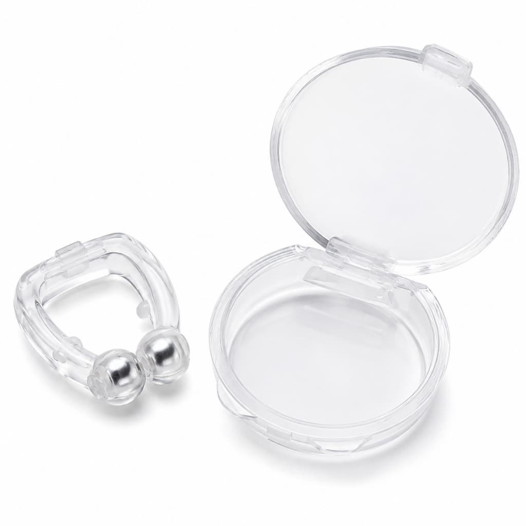 Clipe Clip Nasal Silicone Anti Ronco Magnético Apneia Reutil