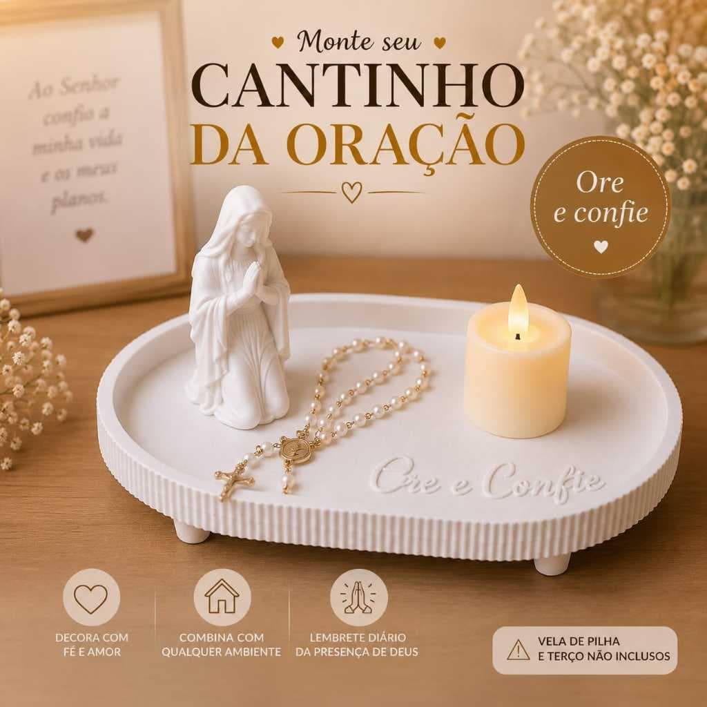 Cantinho da Oração Decorativo | Ore e Confie | Decoração Cristã, lembrança, fé, religião