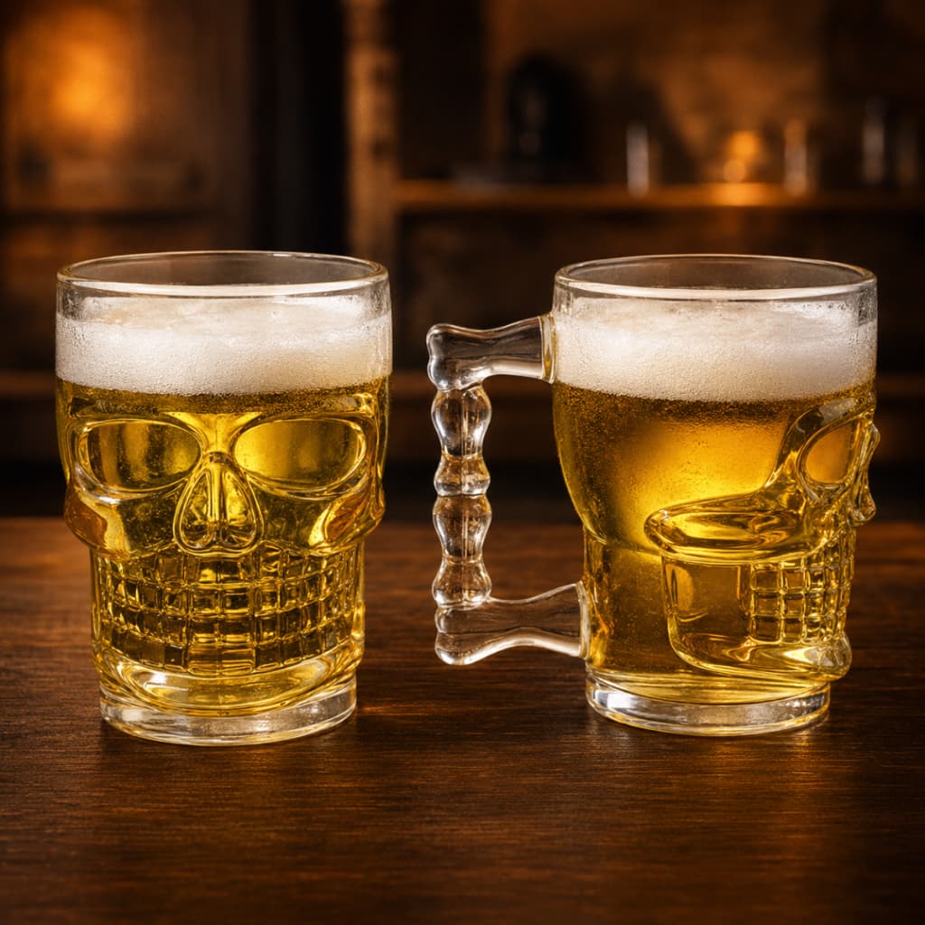 Caneca de Vidro Cerveja Chopp  510ml Térmica Rock Bar Presente Dia dos Pais