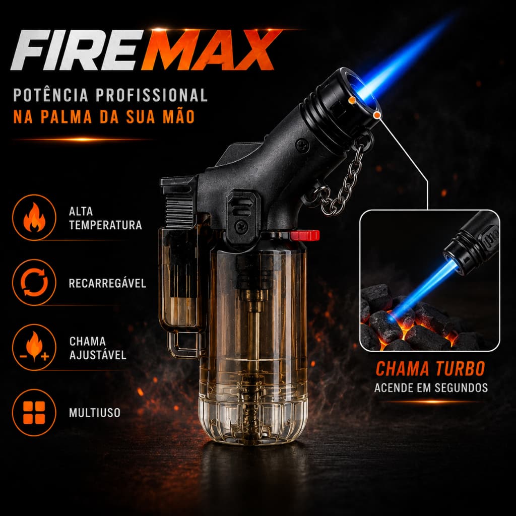 Mini Maçarico Recarregável Gás Portátil Ajustável Alta Temperatura Uso Doméstico Profissional