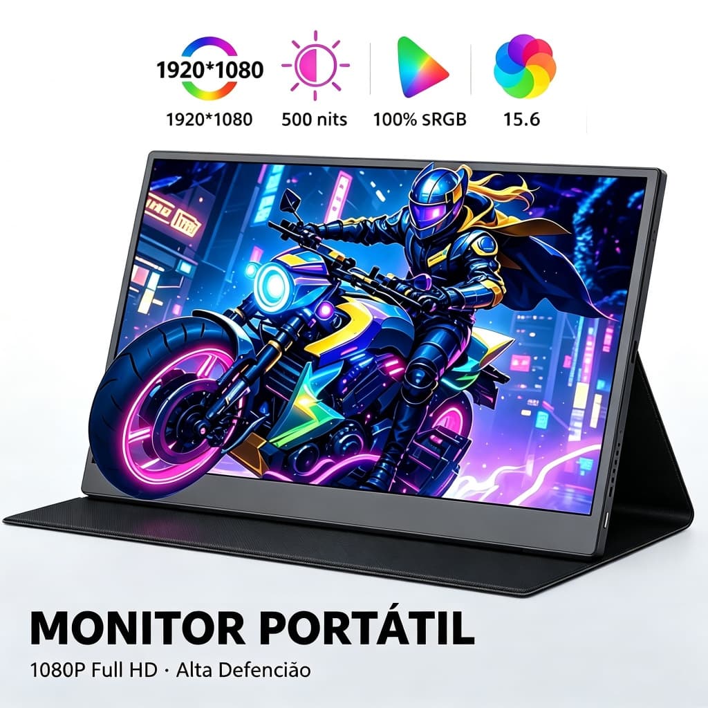 Laptop Monitor 15.6 ''1920 * 1080p 4k Ips Laptop Monitor for ipad / pc / mac / phone / switch / ps4
