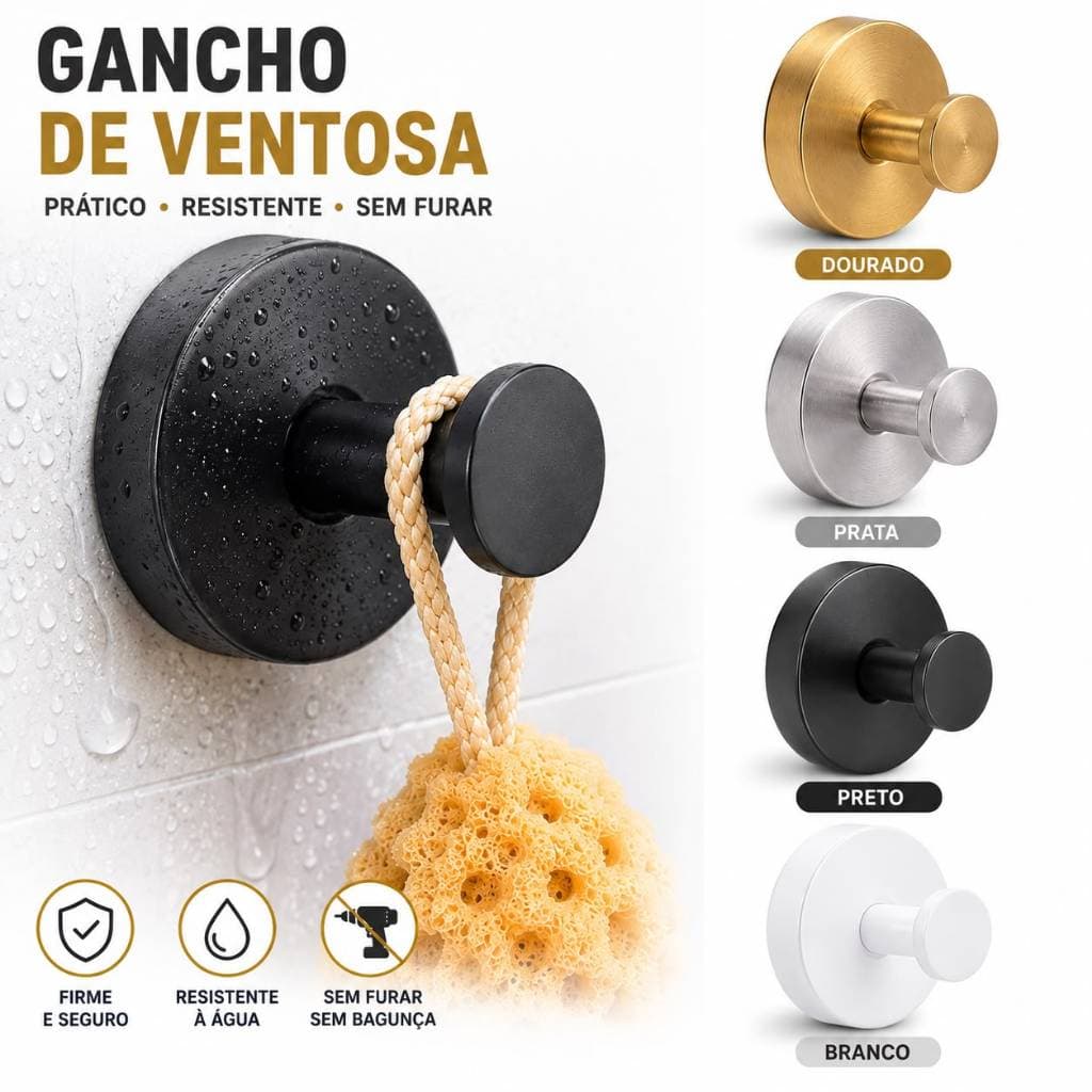 Ventosa A Vácuo Ganchos De Sucção De Aço Inoxidável Chuveiro Banheiro Suportes Toalhas Penduradas