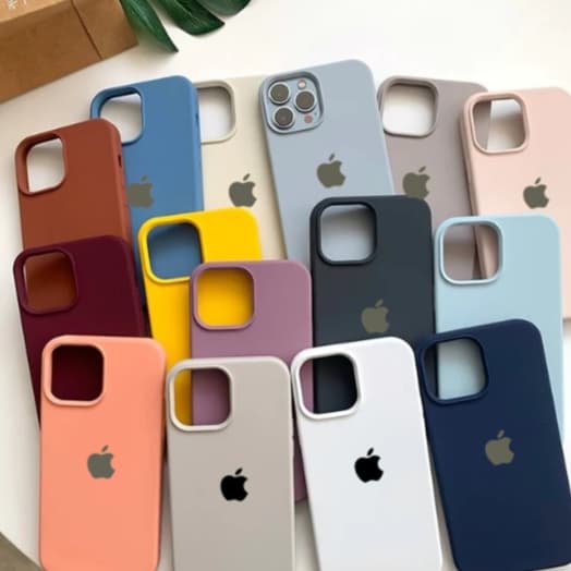 Capa Case Com Aveludada Com Maçã Para iPhone 14Plus, iPhone 14Pro, iPhone 14Pro Max, iPhone 15, iPhone 15Plus