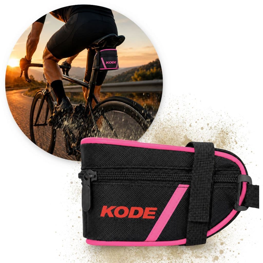 Bolsa De Selim Para Bike C/ Refletor Case Rosa Bicicleta