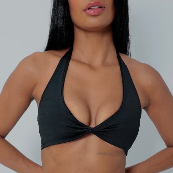 Top Academia Com Decote Invertido - Zero Transparência - Suplex Power - Top Fitness Decotado Transpassado na Frente