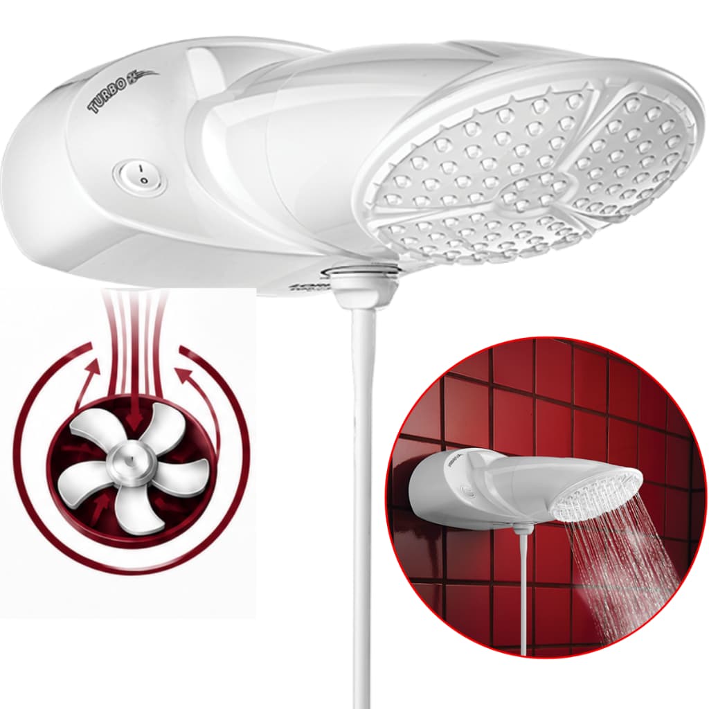Chuveiro Ducha com Pressurizador TOP JET TURBO Multitemperaturas LORENZETTI