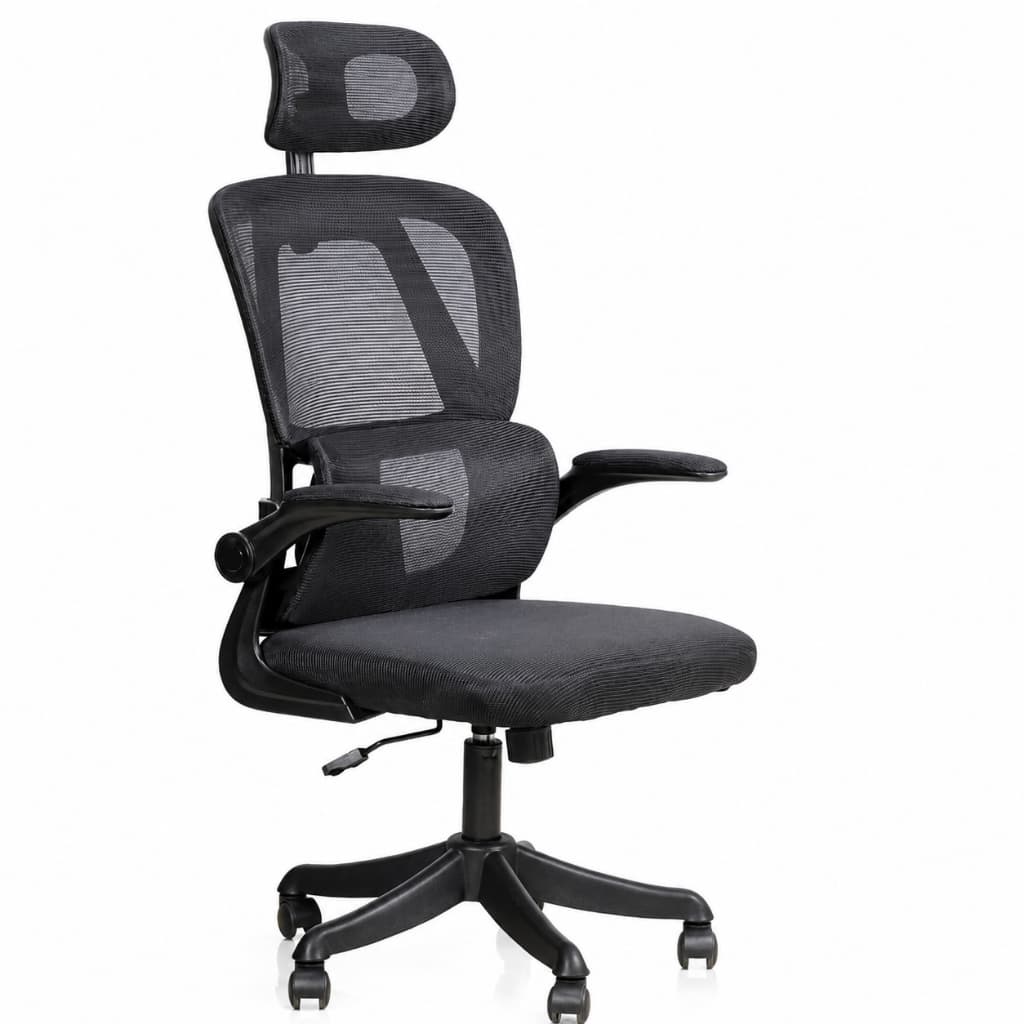Cadeira Escritório Ergonômica Apoio Cabeça E Lombar Ajuste Altura Executiva Com Rodinhas