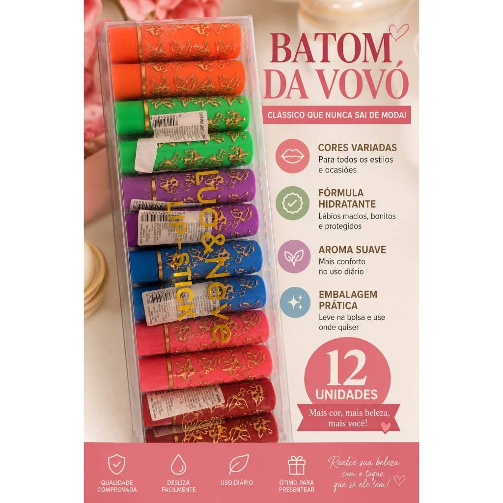 💄 Batom Mágico "Batom da Vovó" – Cor Personalizada conforme o pH dos Lábios  lindas cores💄