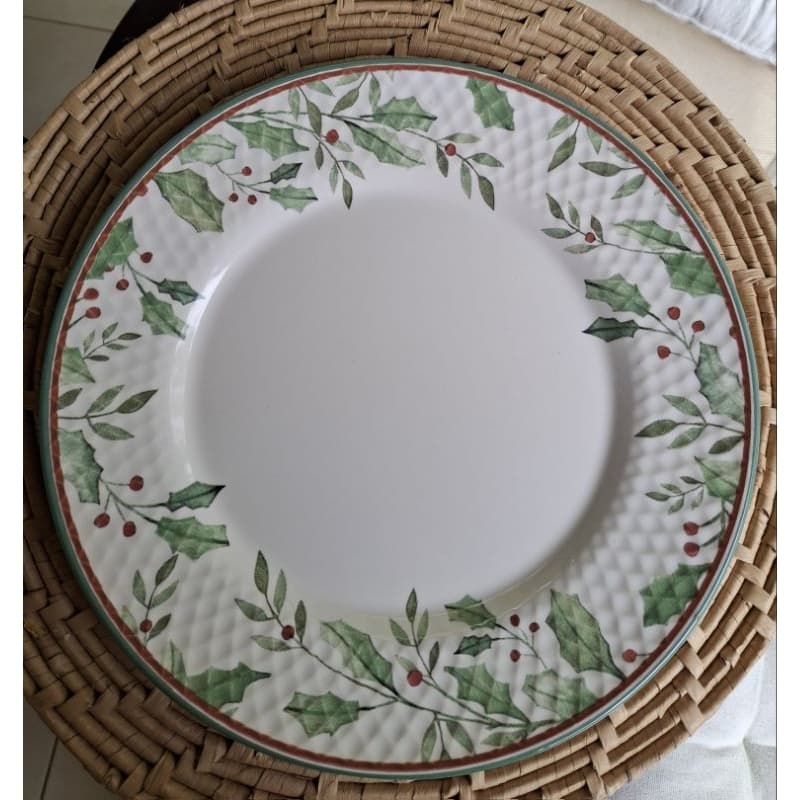 Prato 30 cm raso cerâmica decorado