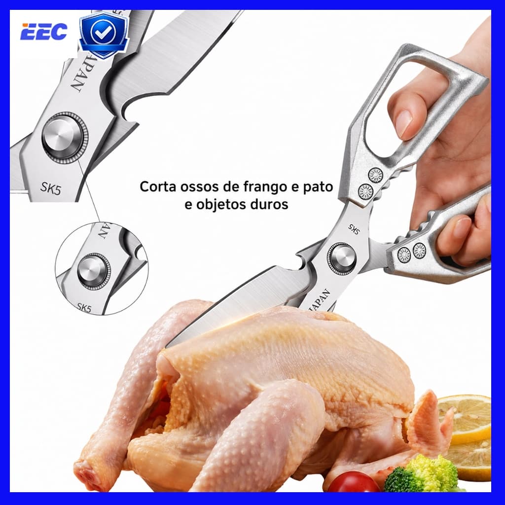 Strong Multipurpose Kitchen ScissorsSK5 anticorrosiva Kitchen Stainless Steel Scissors Chicken Bone Meat  Cuts Chicken