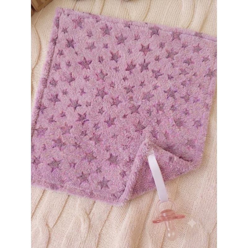 Naninha para bebês Paninho de dormir com prendedor de chupeta Estampada ou Lisa - Menina ou Menino - Manta de Microfibra