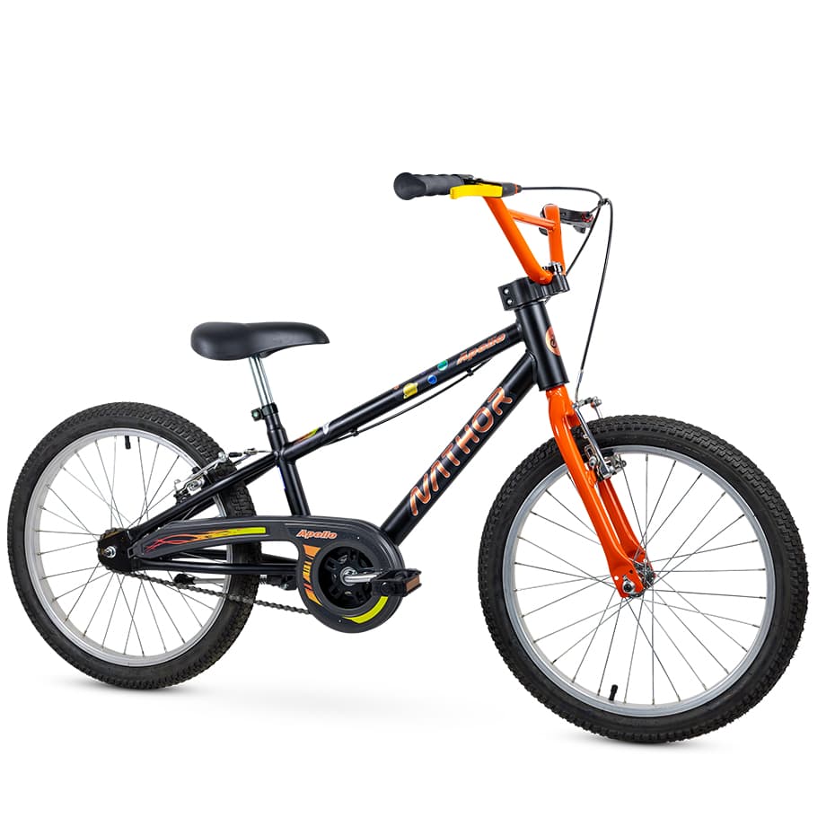 Bicicleta Infantil Aro 20 Nathor Apollo Com Freios V-Brake Dianteiro E Traseiro E Pezinho De Descanso