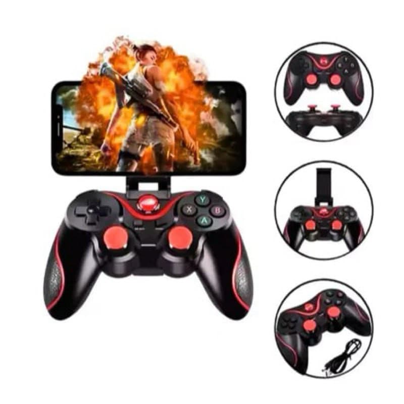 Controle Joystick X3 Bluetooth Universal suporte para Celular + cabo usb SO DAR PARA SISTEMA ANDROID