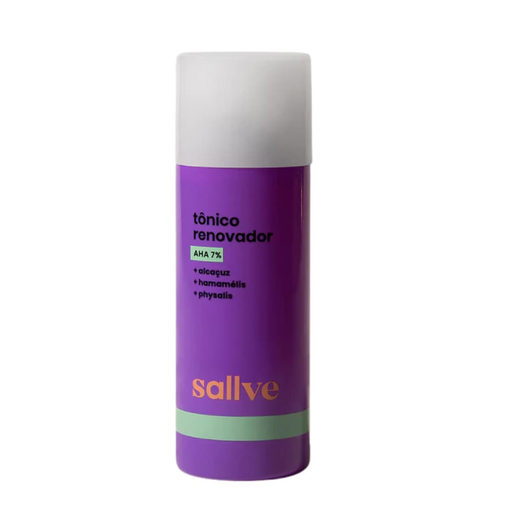 Tônico Facial Renovador Aha 7% 120ml Sallve Momento de aplicação Dia/Noite Tipo de pele Todo tipo de pele