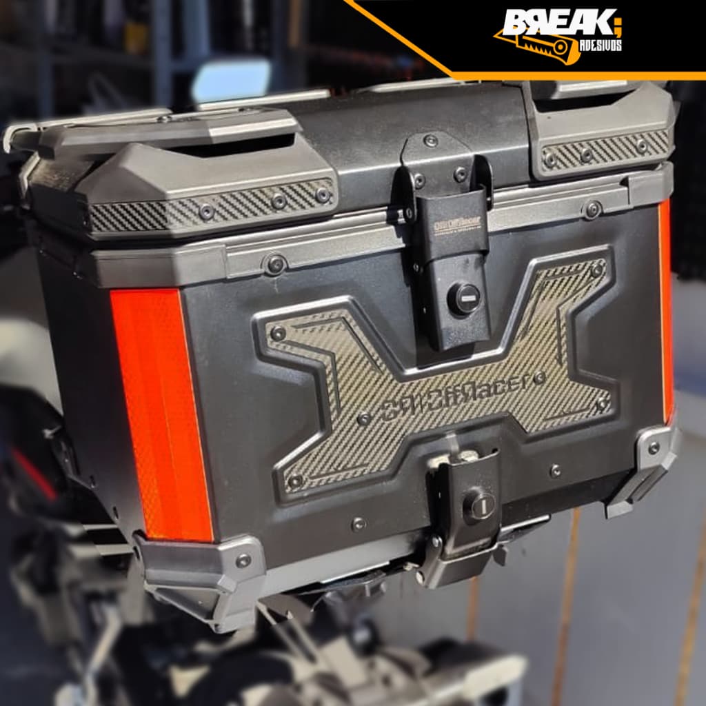 Adesivo Faixas Refletivo para Baú Moto